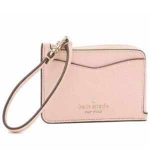 Kate spate Rose Smoke Leila Small Card Holder Wristlet